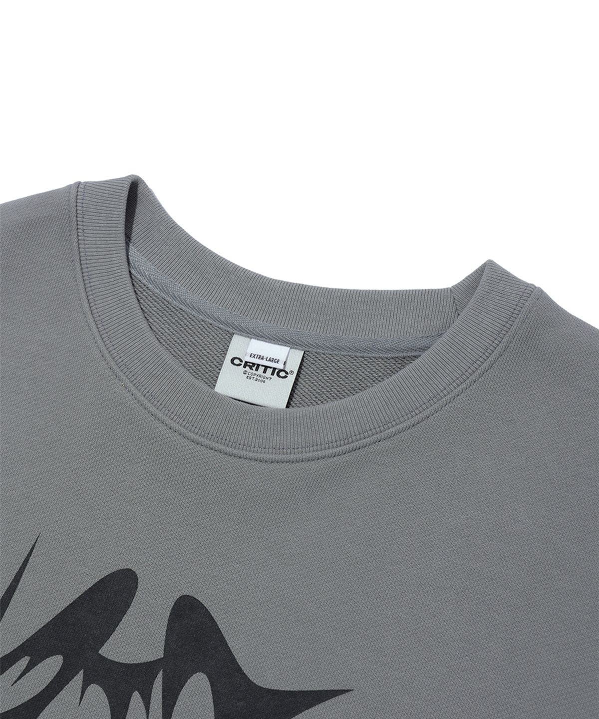 크리틱(CRITIC) ALIEN GRAFFITI SWEATSHIRTS LIGHT GREY