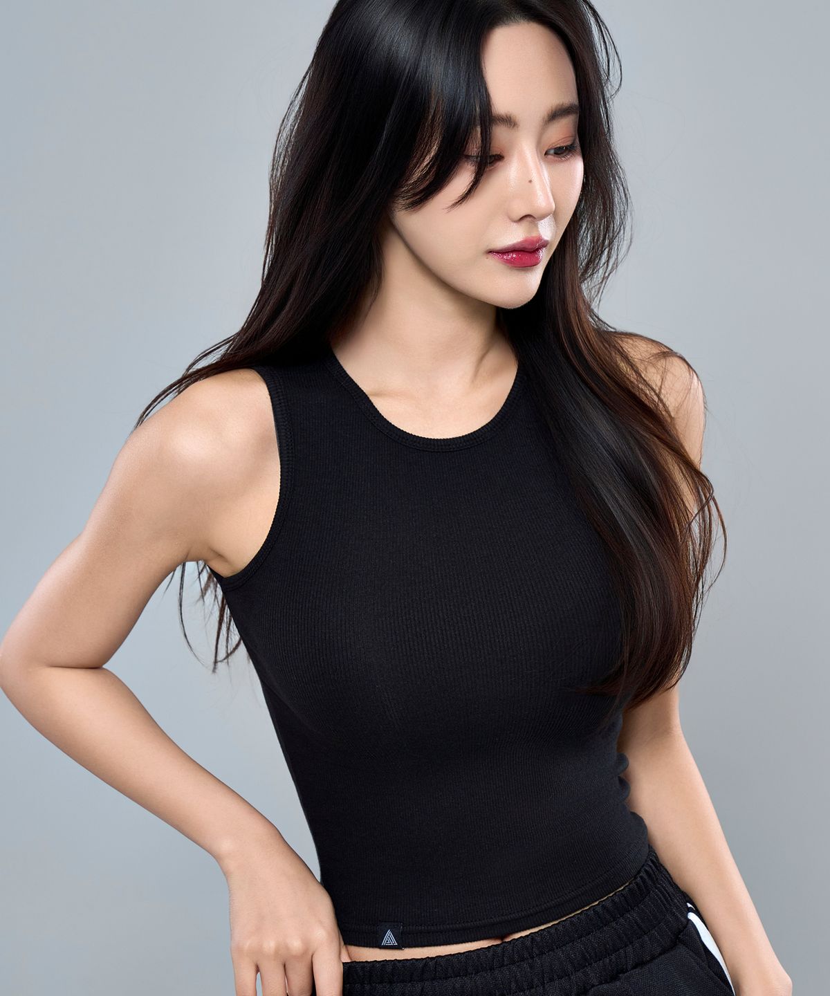 피지컬가먼츠(PHYSICAL GARMENTS) P5014 우먼 이지 크롭나시 [블랙]