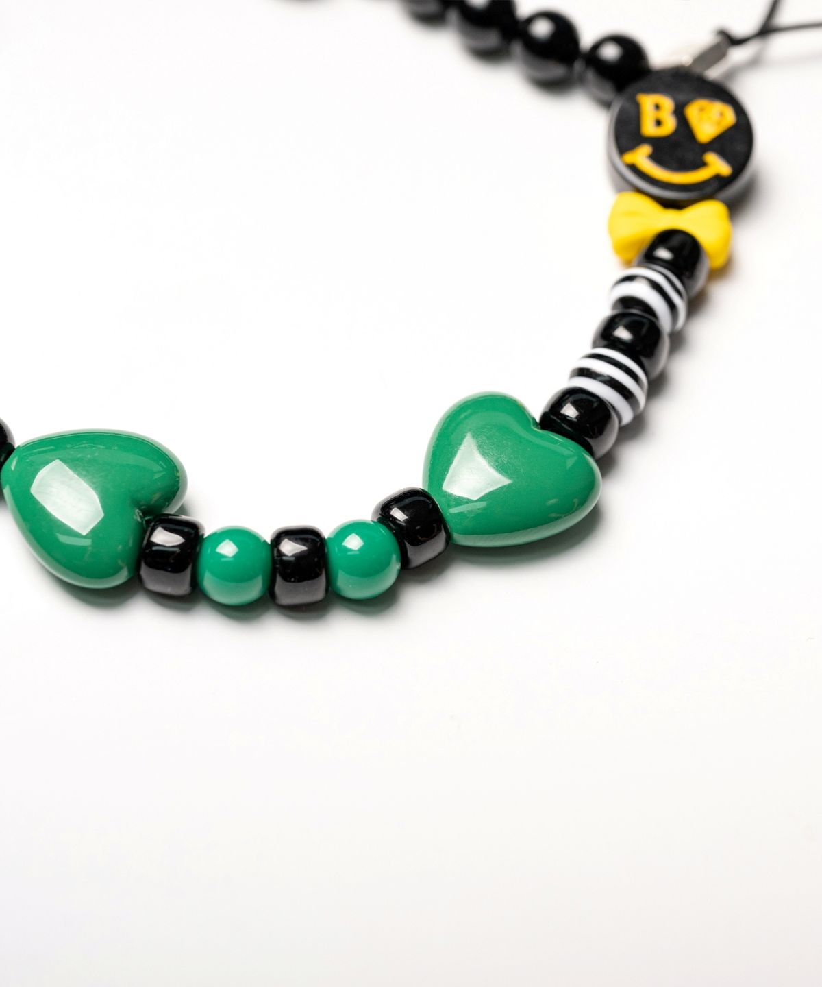 봉보(BONBEAU) Gentle smile heart phone strap 젠틀 스마일 리본 하트 폰 스트랩