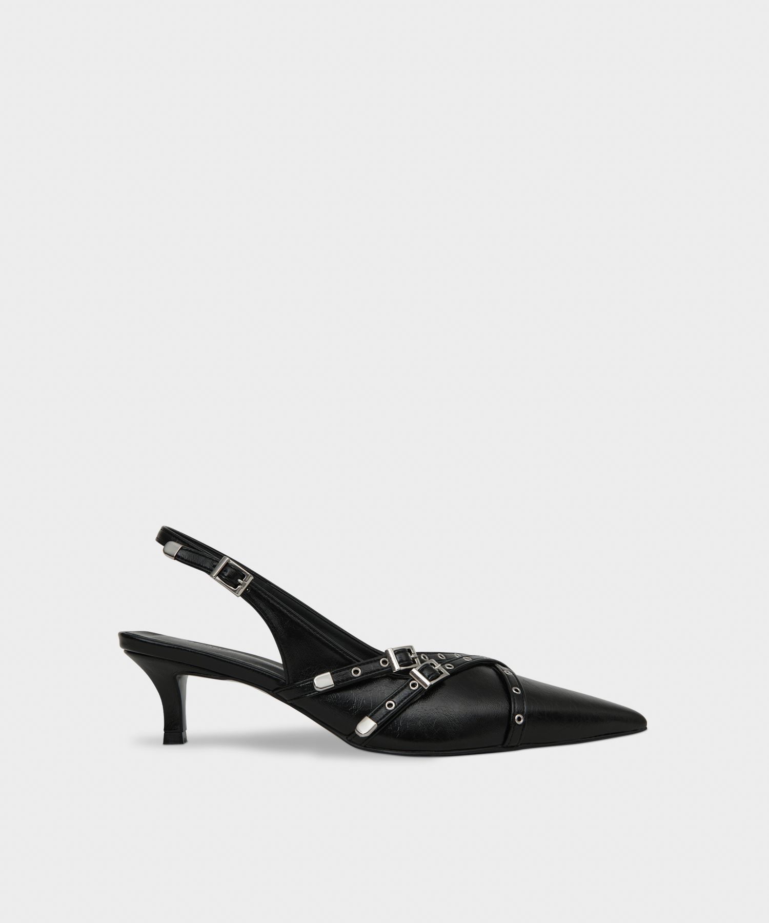 【khiho】キホ　BELTEDSLINGBACK MUSINSA | KHIHO BELTED SLINGBACK / BLACK