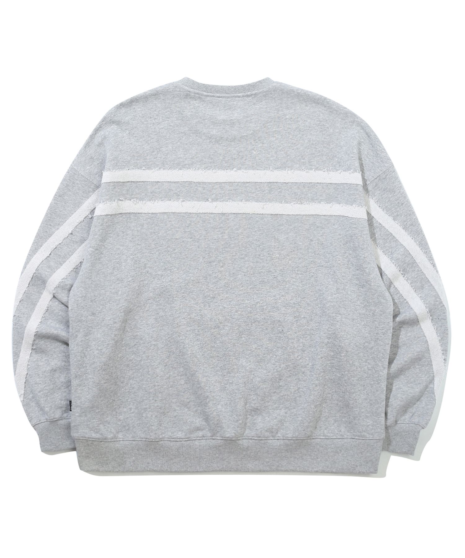MUSINSA | ROMANTIC CROWN Reverse line pocket crew neck_gray