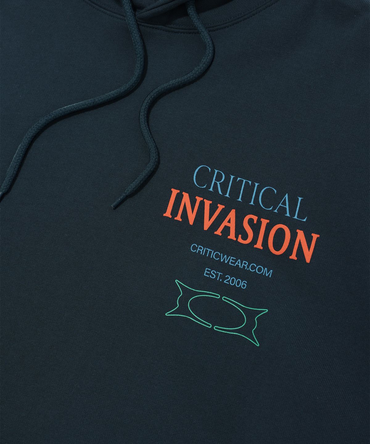 크리틱(CRITIC) INVASION HOODIE DARK GREEN