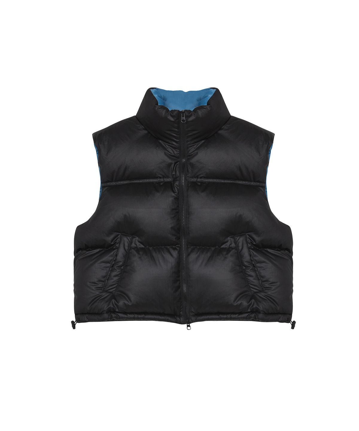 러브이즈트루(LUVISTRUE) AM STAR LOGO PADDING VEST(BLACK)