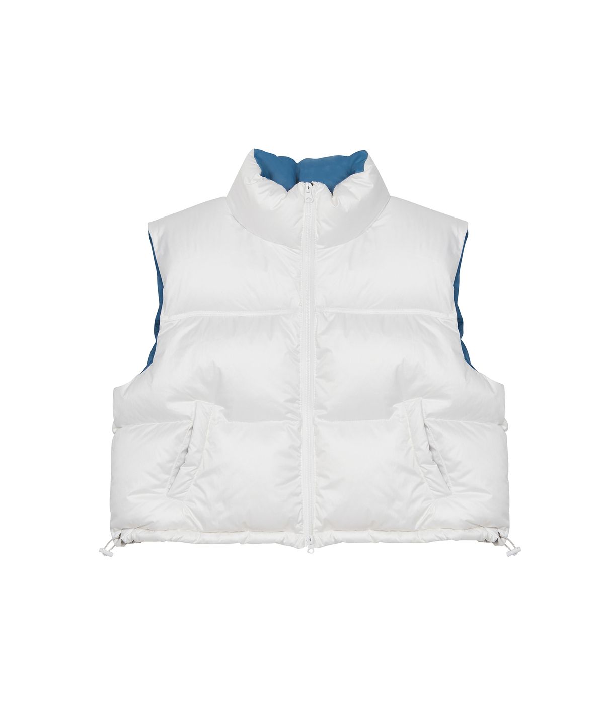 러브이즈트루(LUVISTRUE) AM STAR LOGO PADDING VEST(WHITE)