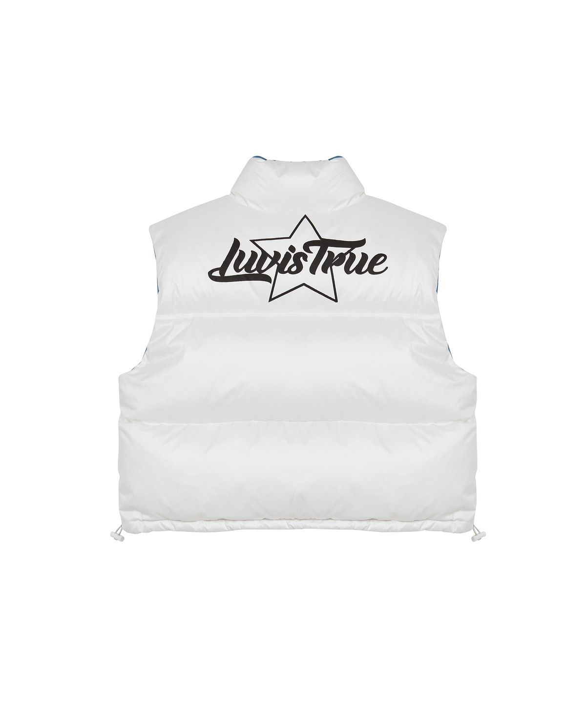 러브이즈트루(LUVISTRUE) AM STAR LOGO PADDING VEST(WHITE)