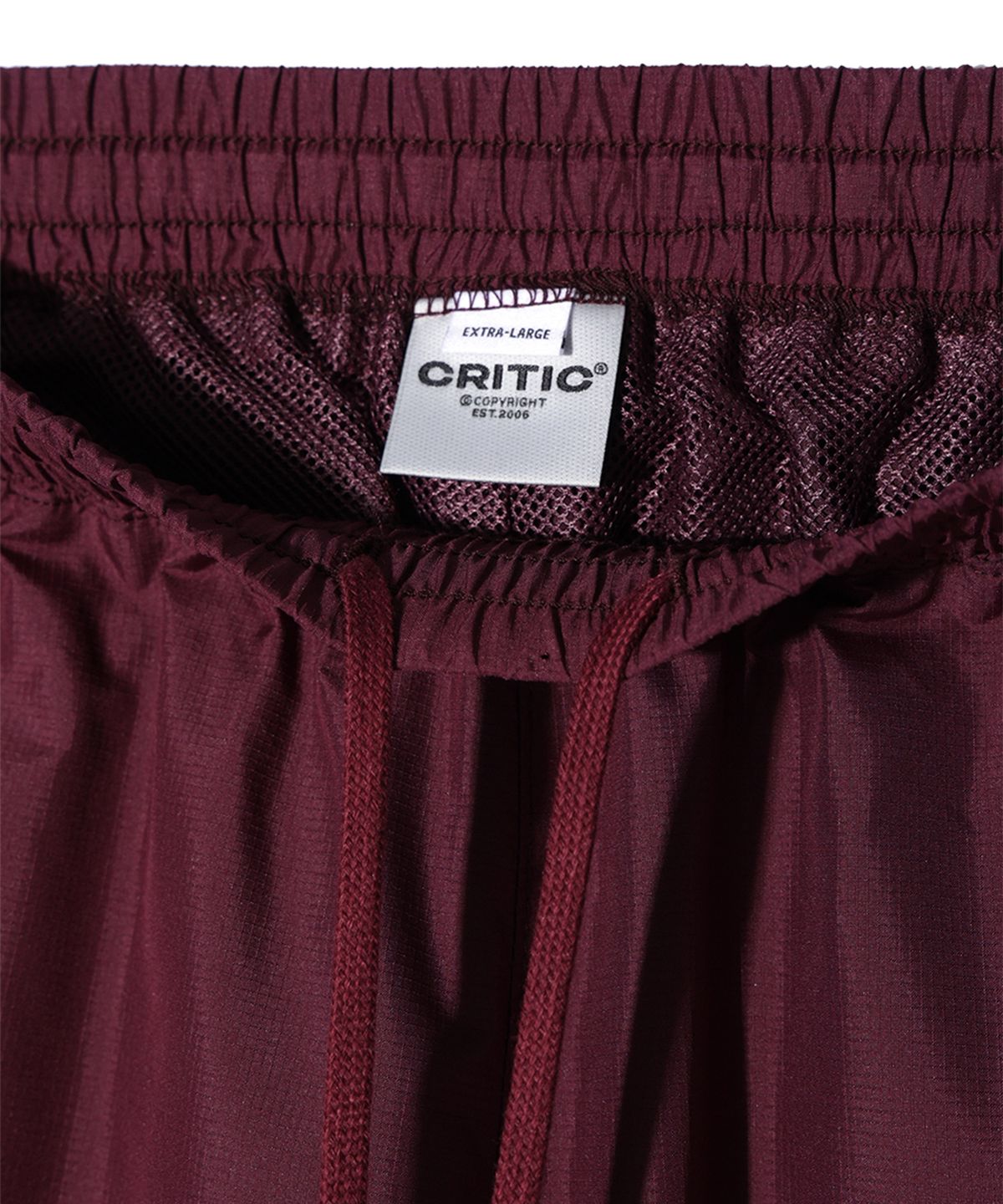 크리틱(CRITIC) WORMHOLE LOGO PANTS BURGUNDY