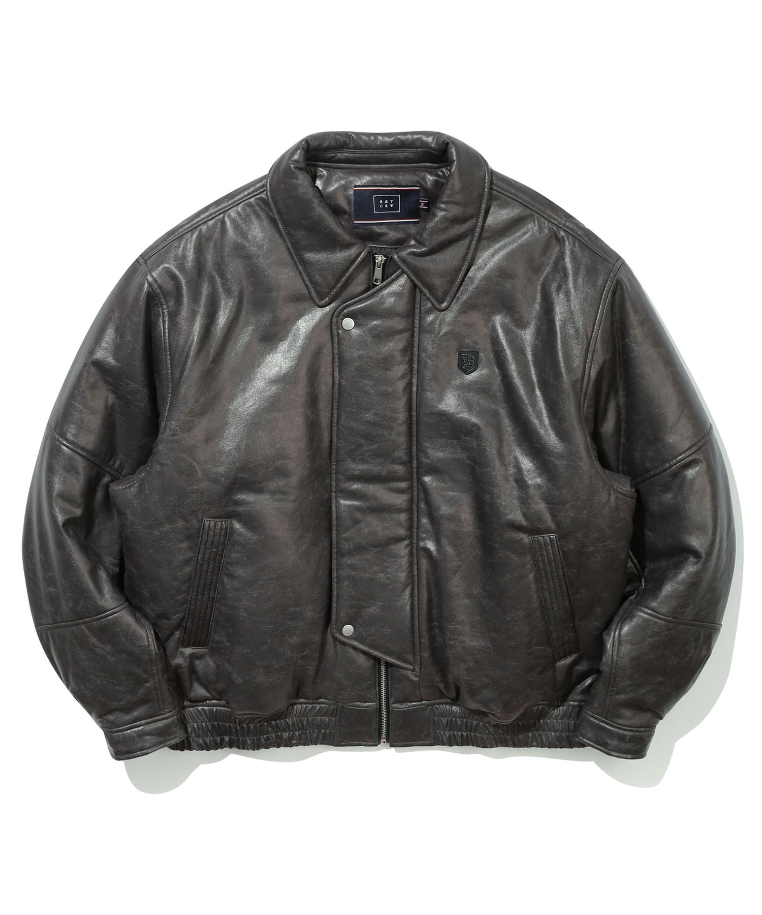 ●ROMANTIC CROWN● CRACK BOMBER JACKET (2色) MUSINSA | ROMANTIC CROWN Crack Bomber Jacket_Black