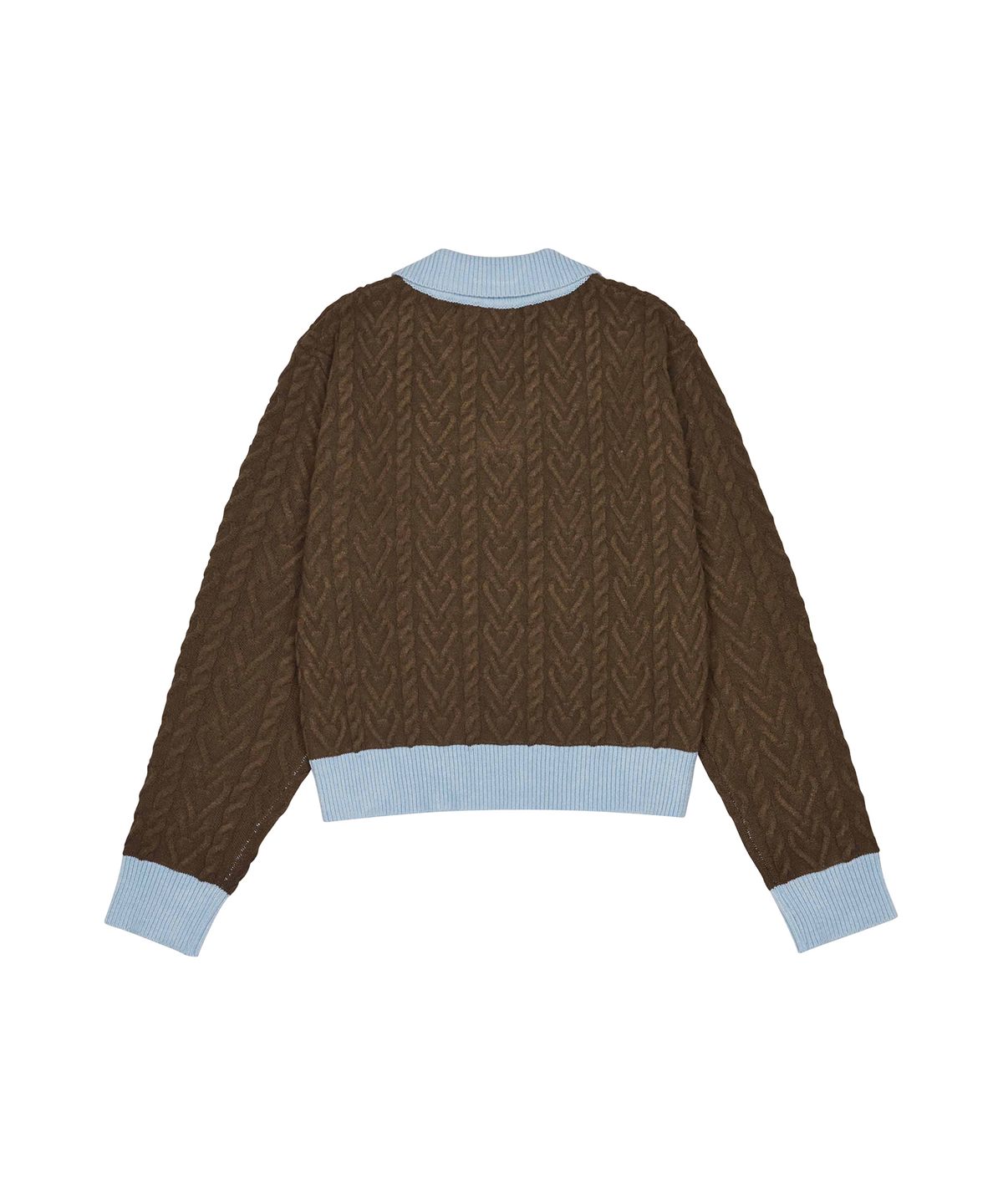 러브이즈트루(LUVISTRUE) AC LOGO COLLAR KNIT(BROWN)