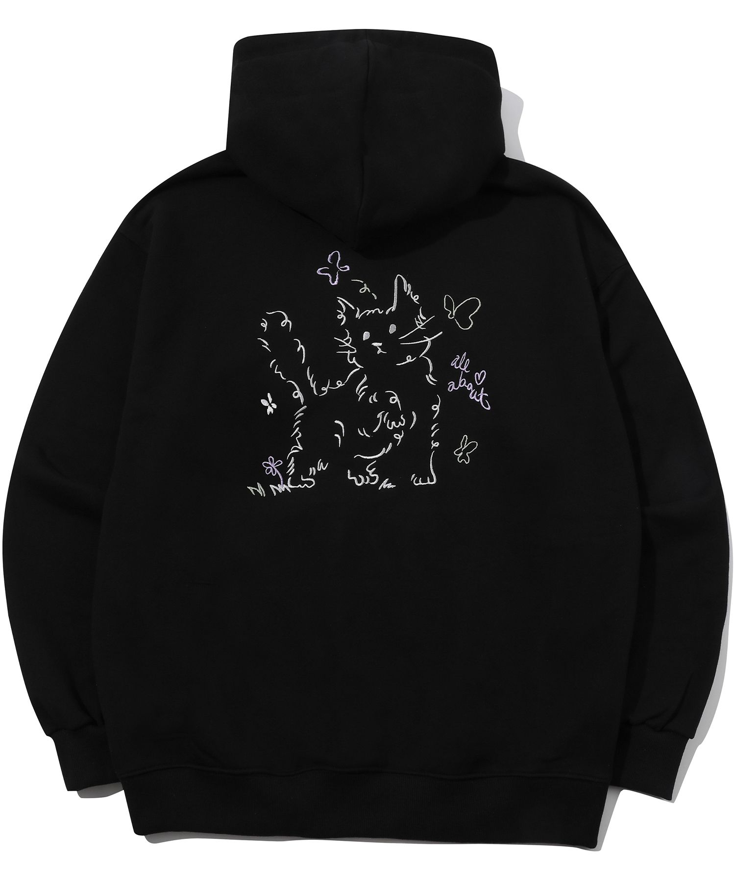 アウターその他 CPGN STUDIO_COMPAGNO Enjoy CAT embroidered hooded zip-up cre COMPAGNO]☆Enjoy CAT EMBROIDERED HOOD ZIP UP (CPGN