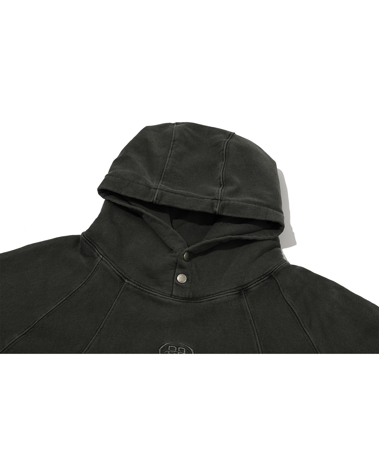 MUSINSA | CPGN STUDIO CP Pigment Snap Hoodie Smoke Black