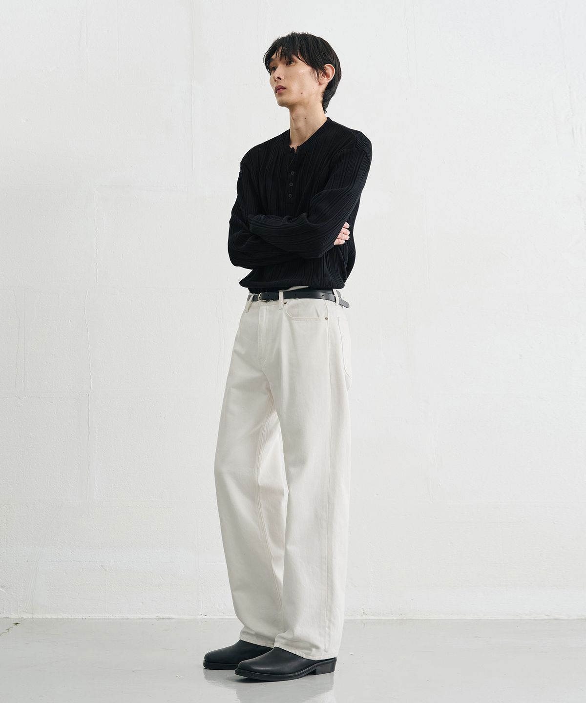 드로우핏(DRAW FIT) 유주얼 세미 와이드 데님 팬츠 [WHITE]