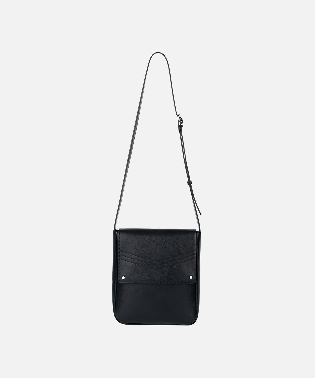 드로우핏(DRAW FIT) 스티칭 레더 탭 백 [BLACK]