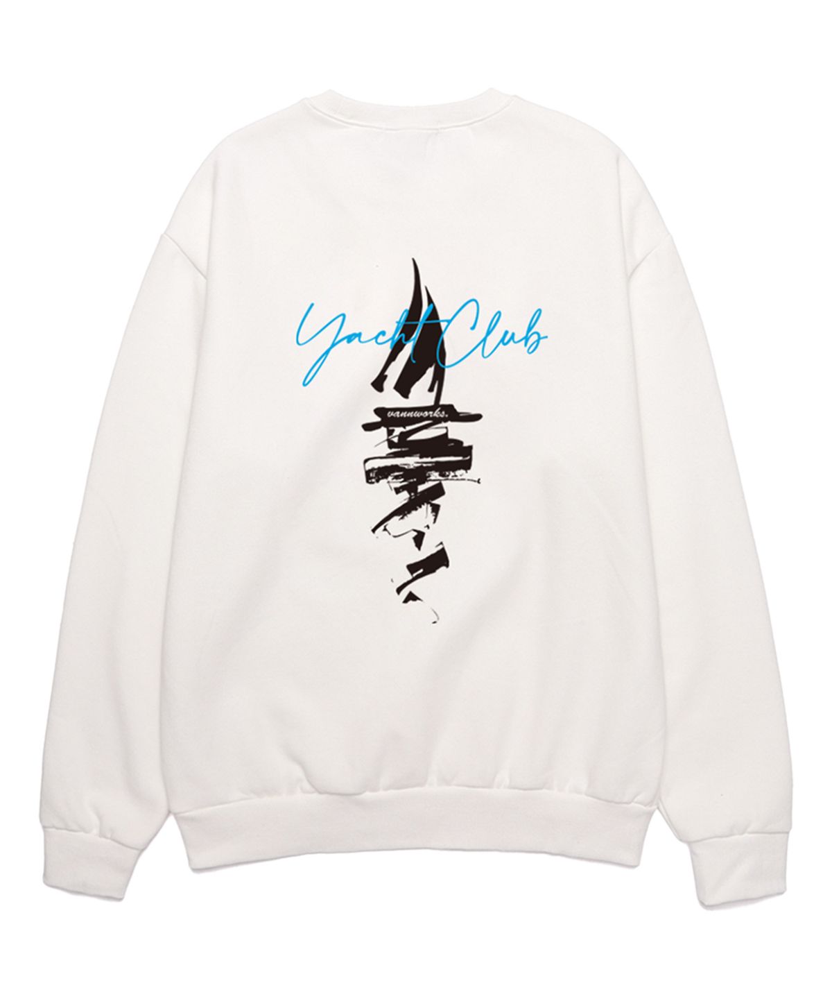 밴웍스(VANNWORKS) Yacht Club 오버핏 맨투맨 (VLS0007) 화이트