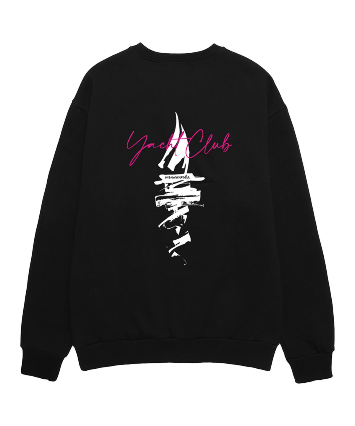 밴웍스(VANNWORKS) Yacht Club 오버핏 맨투맨 (VLS0007) 블랙