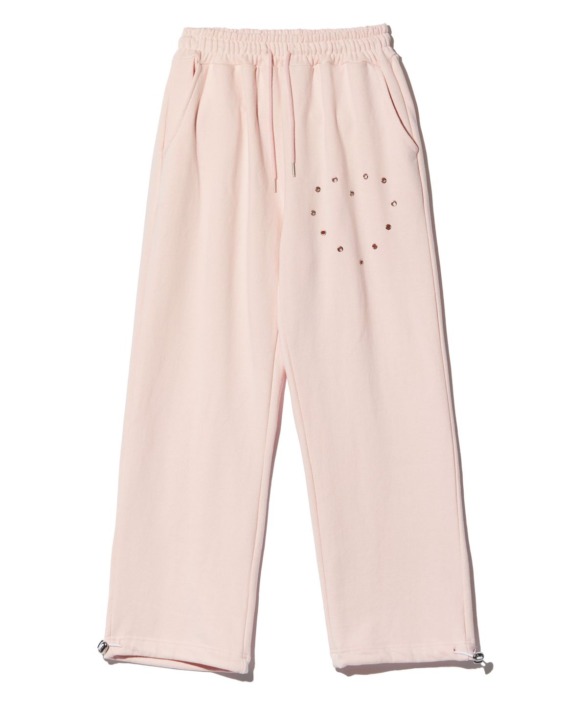 피스메이커(PIECE MAKER) HEART EYELET SWEAT PANTS (PINK)
