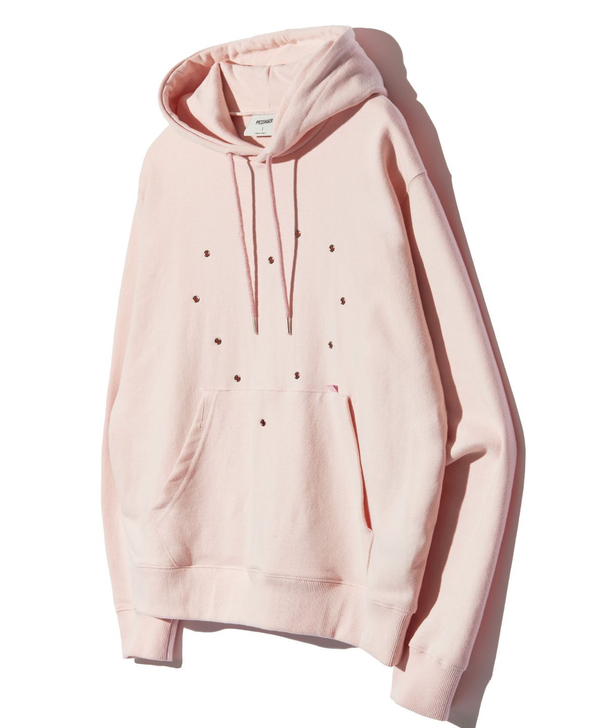 피스메이커(PIECE MAKER) HEART EYELET HOODIE (PINK) (2TYPE)