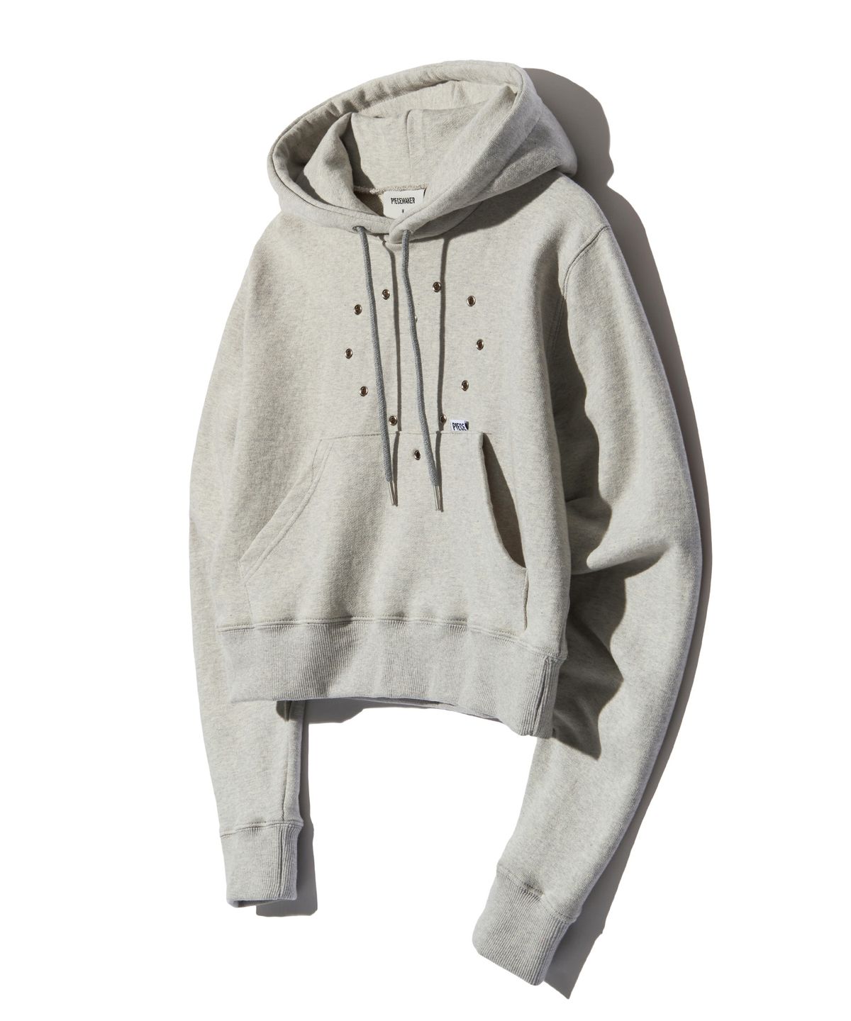 피스메이커(PIECE MAKER) HEART EYELET HOODIE (GREY) (2TYPE)