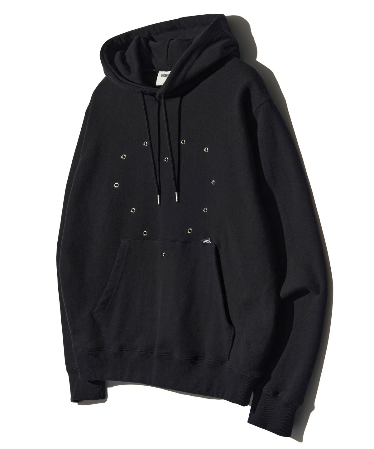 피스메이커(PIECE MAKER) HEART EYELET HOODIE (BLACK) (2TYPE)