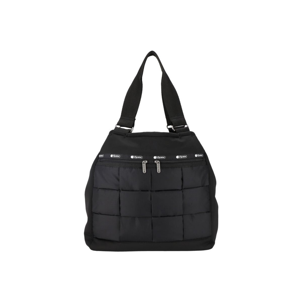 레스포색(LESPORTSAC) 블랙 위브 위빙 토트백 [1190.C460]