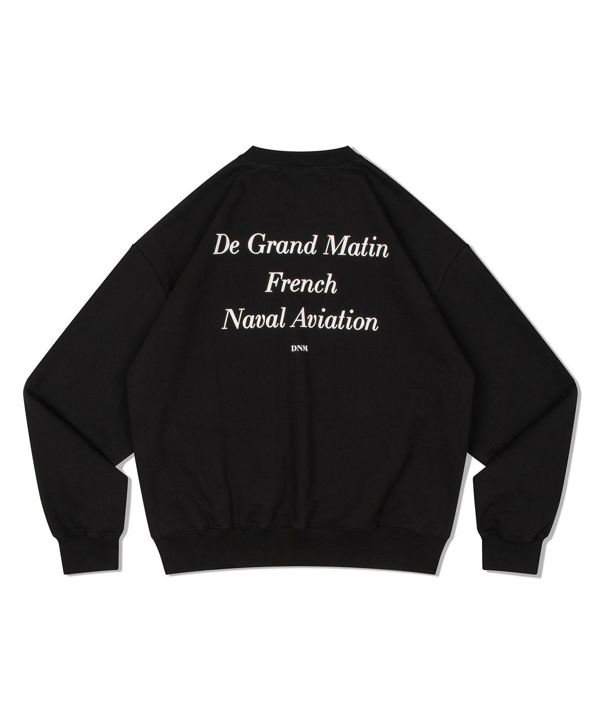 디 그랜드 마틴(DE GRAND MATIN) V.HEAVY SWEAT SLOGAN_BLACK