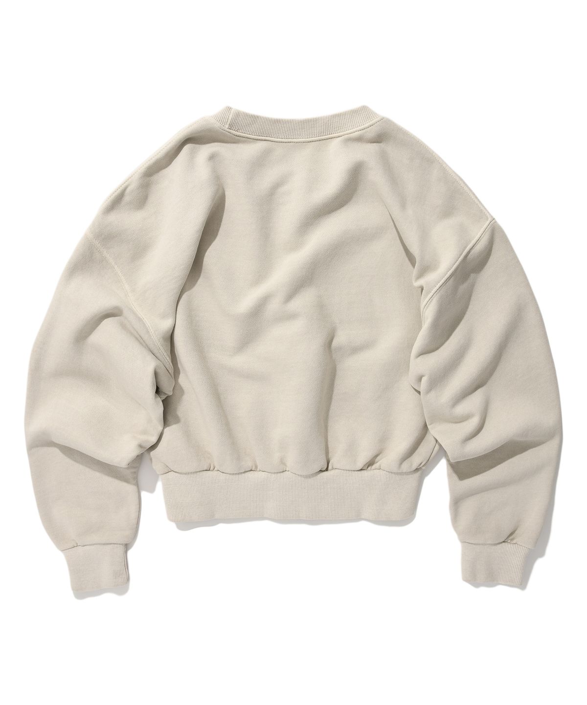 스웨이드(SUADE) MONOGRAM CROP CREWNECK [PIGMENT BEIGE]