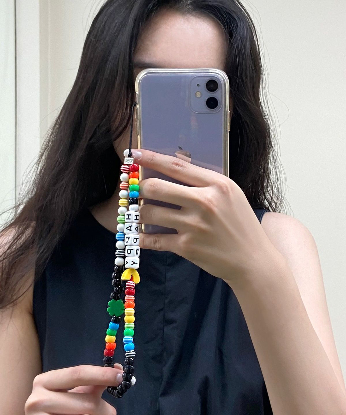 봉보(BONBEAU) Kitsch motive initial phone strap 키치 모티브 이니셜 비즈 폰 스트랩