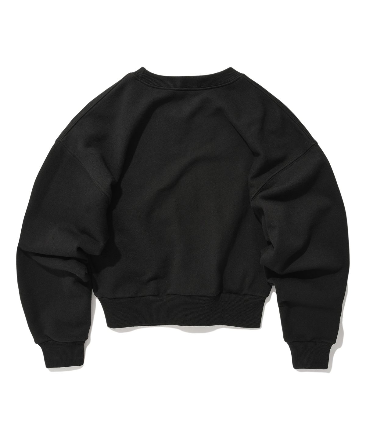 스웨이드(SUADE) MONOGRAM CROP CREWNECK [BLACK]