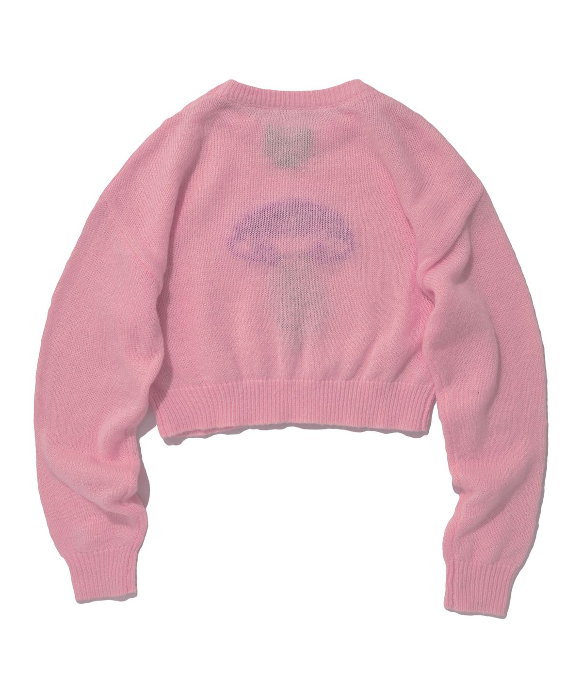 스웨이드(SUADE) MUSHROOM CROP KNIT CREWNECK [PINK]
