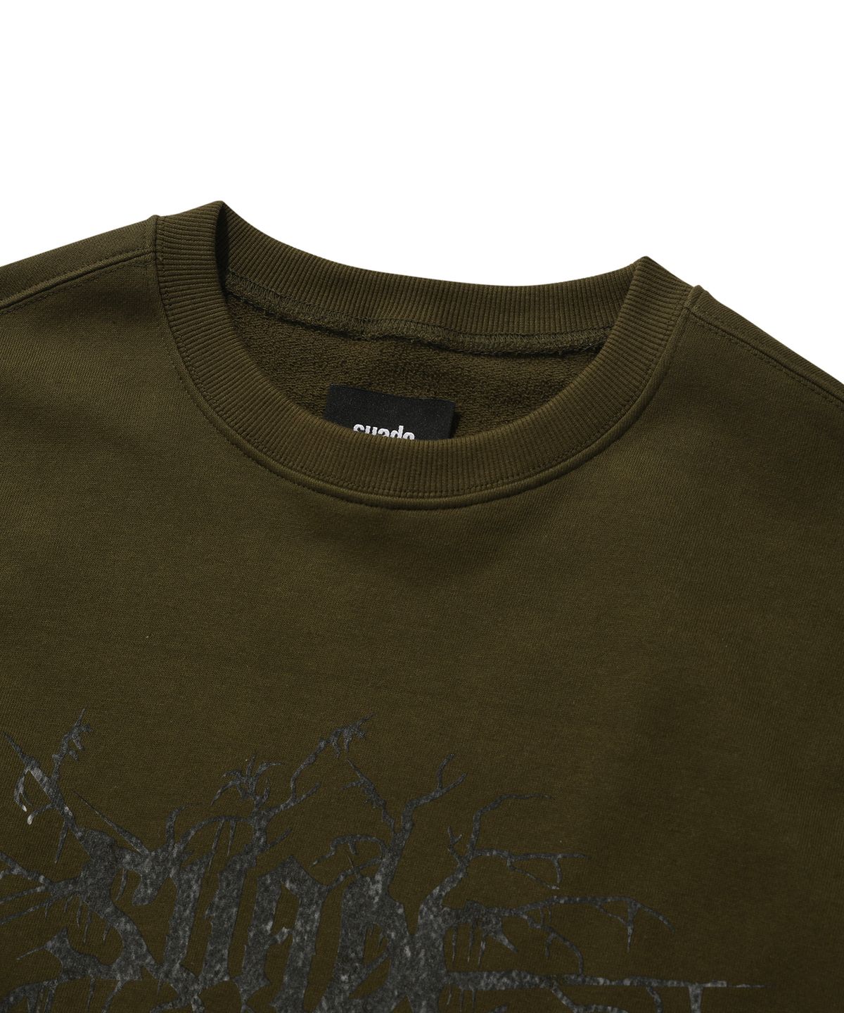 스웨이드(SUADE) BRANCH SUADE CREWNECK [OLIVE]