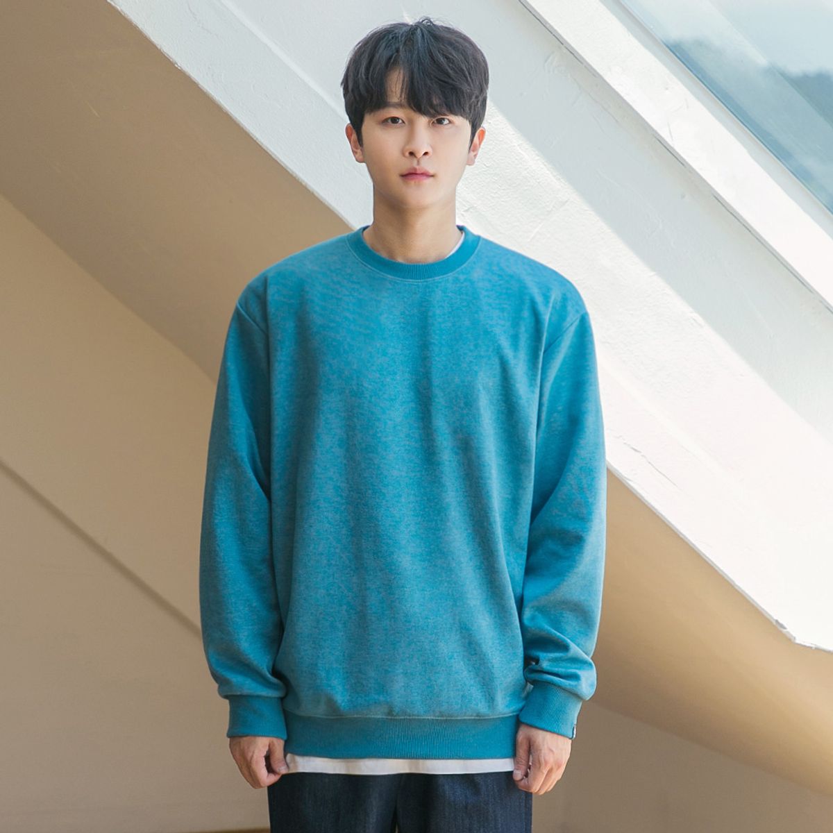 앨빈클로(ALVINCLO) 데일리 베이직 무지 [특양면/기모] 맨투맨 티셔츠 MAR630 (19COLOR)