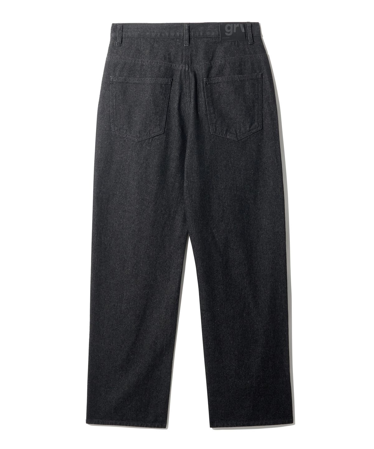 그루브라임(GROOVE RHYME) DENIM WIDE PANTS (BLACK) [LRSFDDW715M]