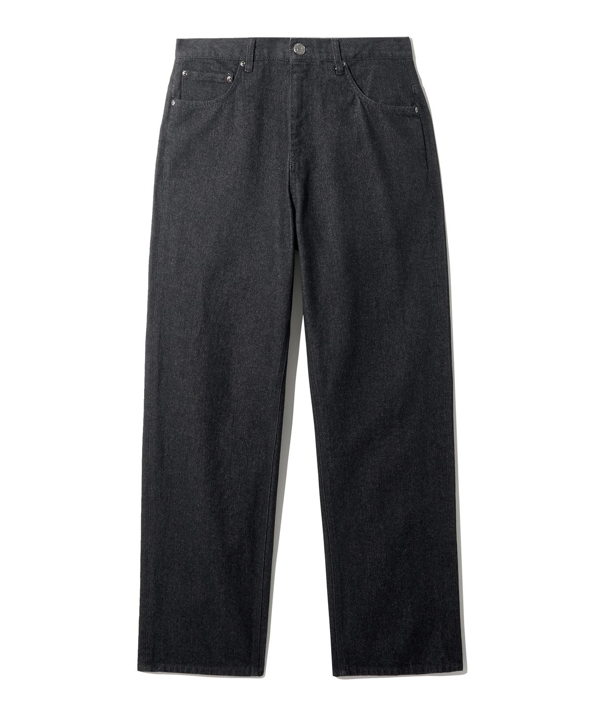 그루브라임(GROOVE RHYME) DENIM WIDE PANTS (BLACK) [LRSFDDW715M]