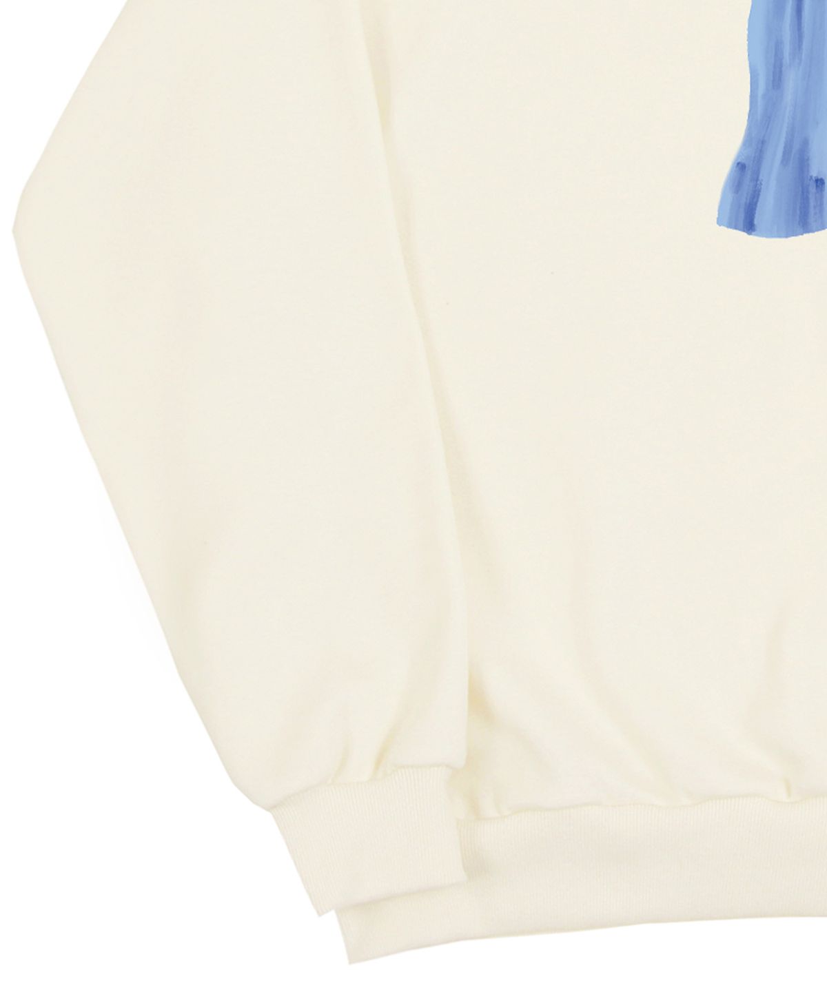 그레이버(GRAVER) [UNISEX]고스트 센터 맨투맨_크림/블루 로고