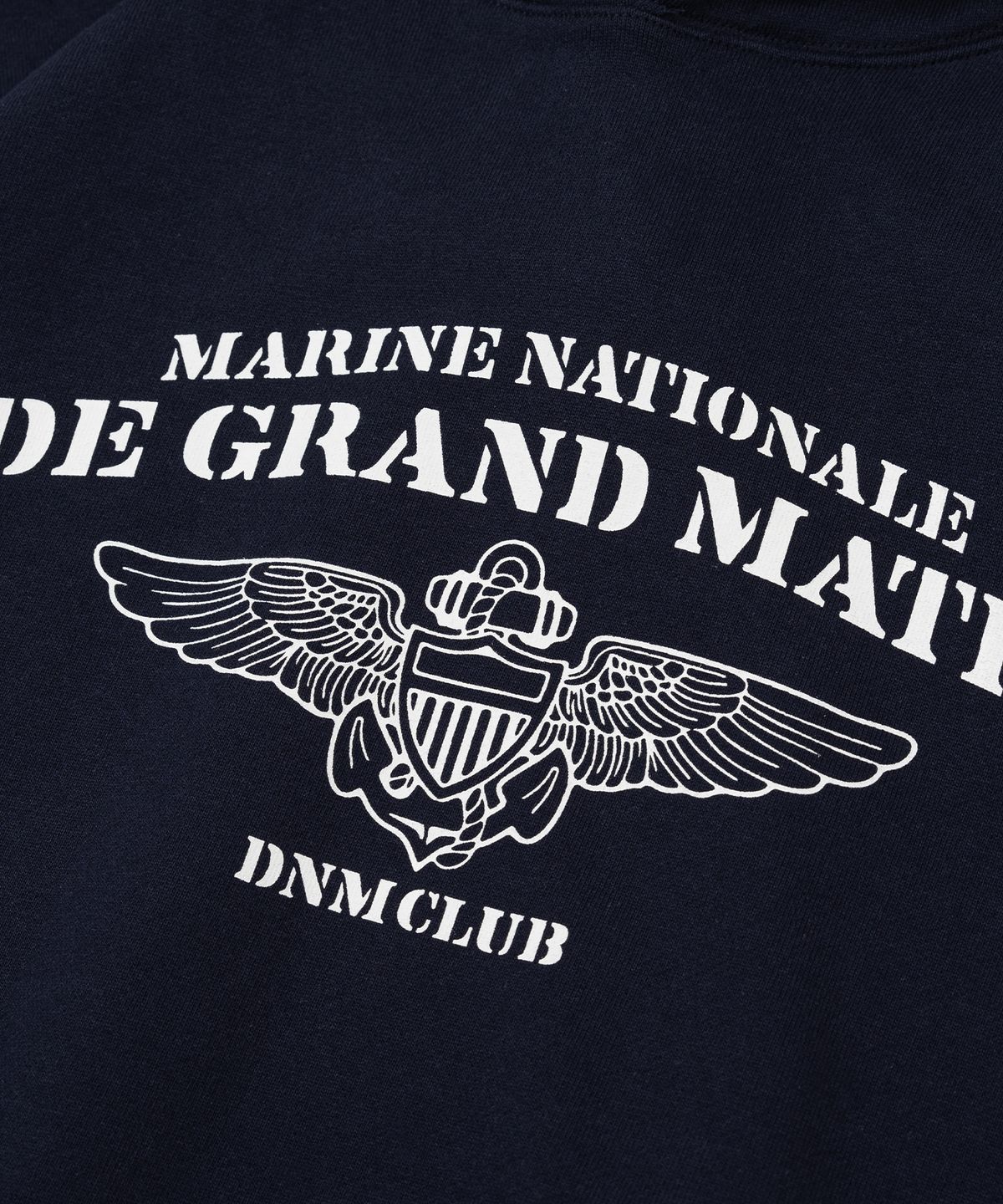 디 그랜드 마틴(DE GRAND MATIN) V.HEAVY HOOD SWEAT CLUB_NAVY