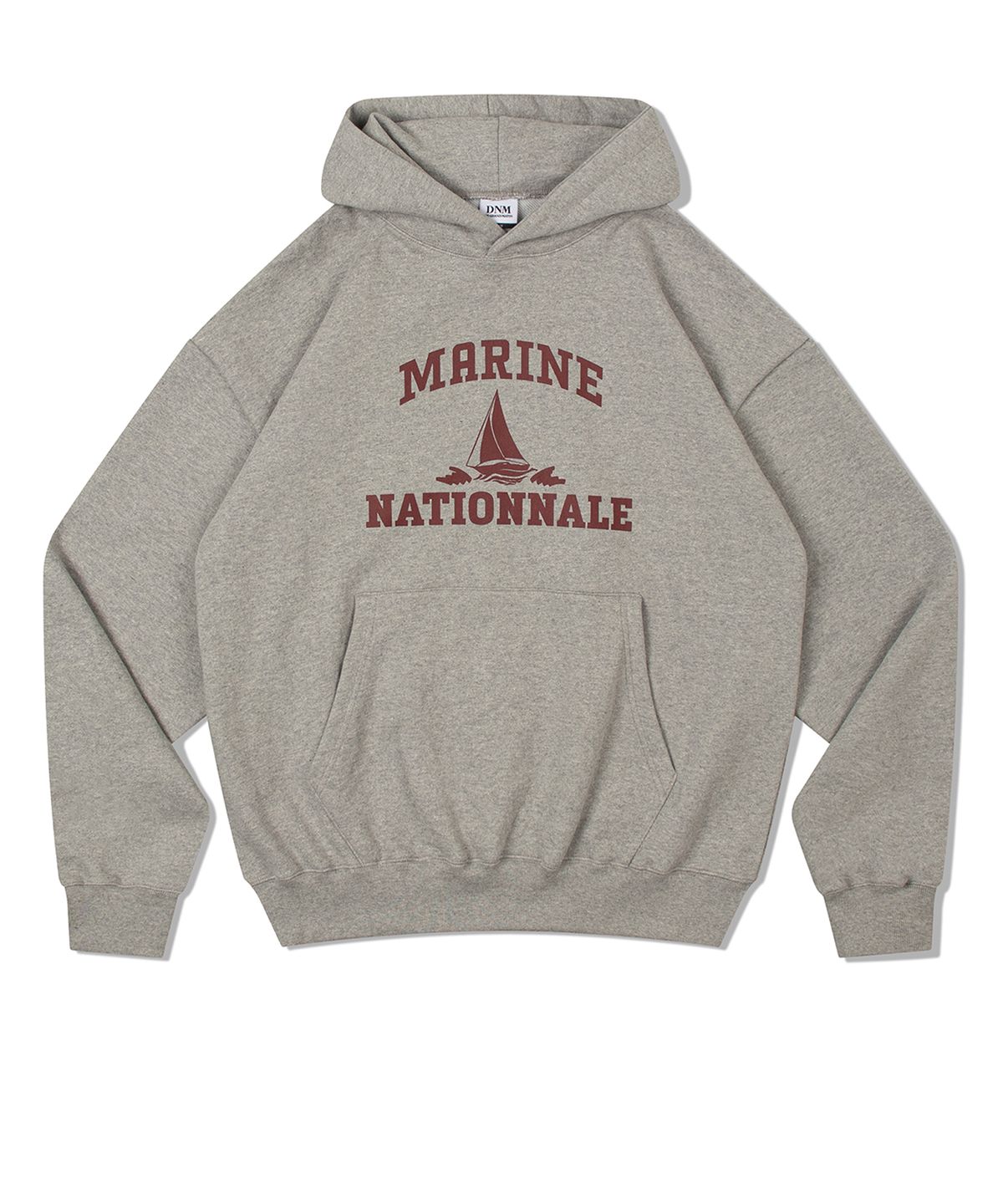 디 그랜드 마틴(DE GRAND MATIN) V.HEAVY HOOD SWEAT MARINE_MELANGE GRAY