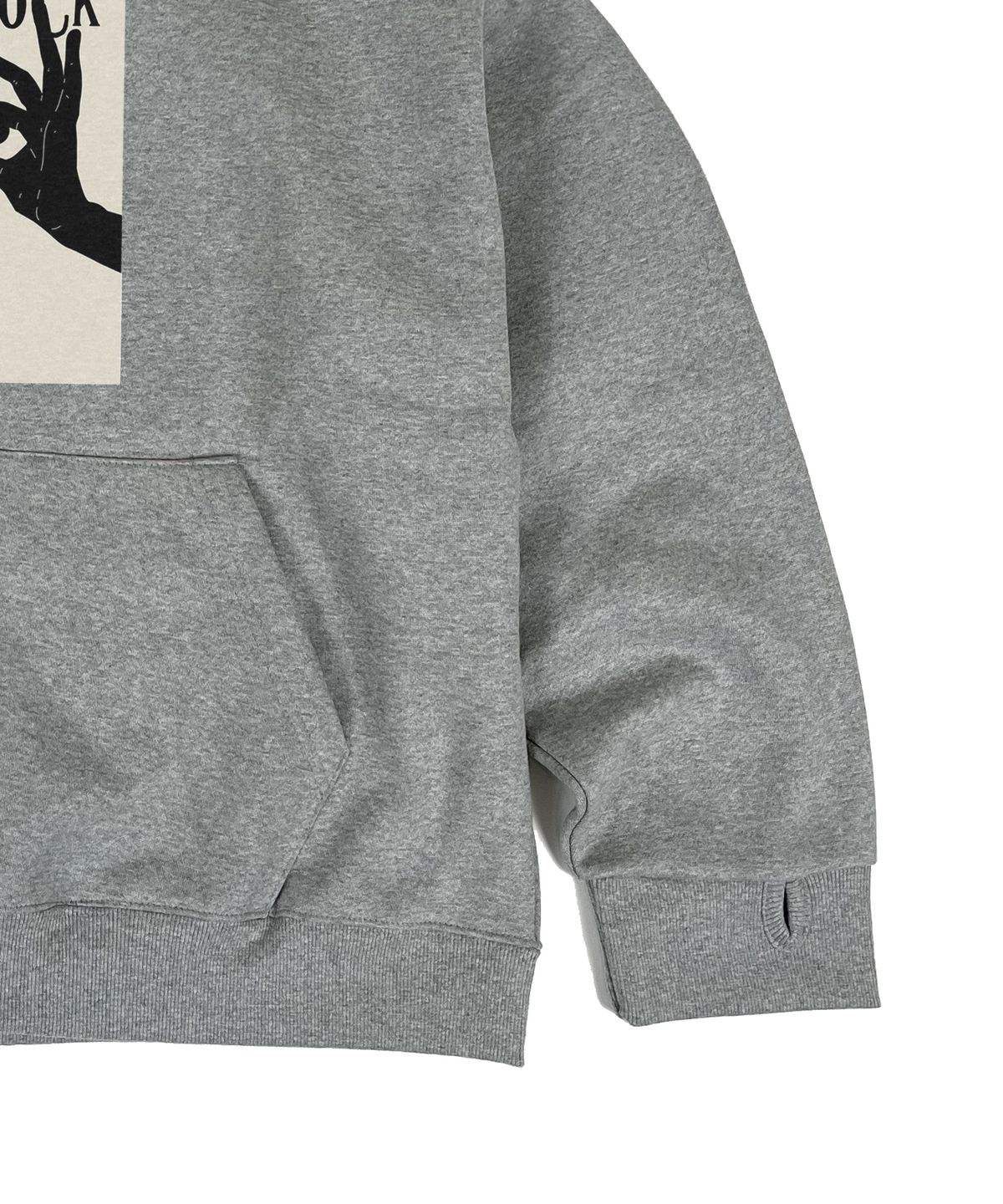 스케이터락(SK8ER ROCK) Shhh Hand Warmer Sweat Hoodie melange gray