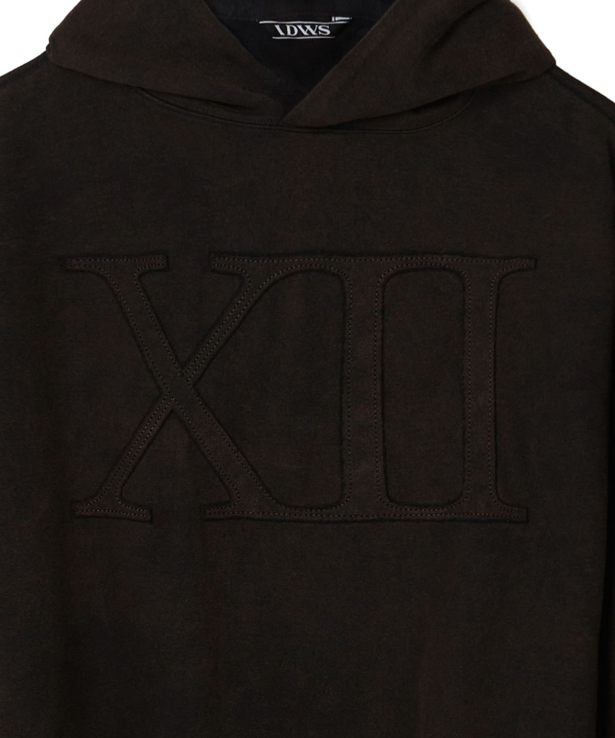 아이돈워너셀(IDWS) XII Applique Sleeve Hoodie Black