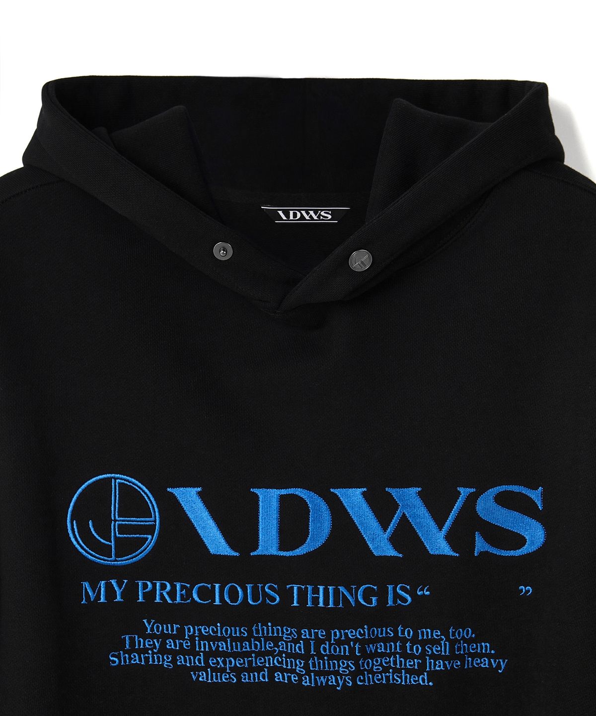 아이돈워너셀(IDWS) Logo Embroidered Hoodie Black