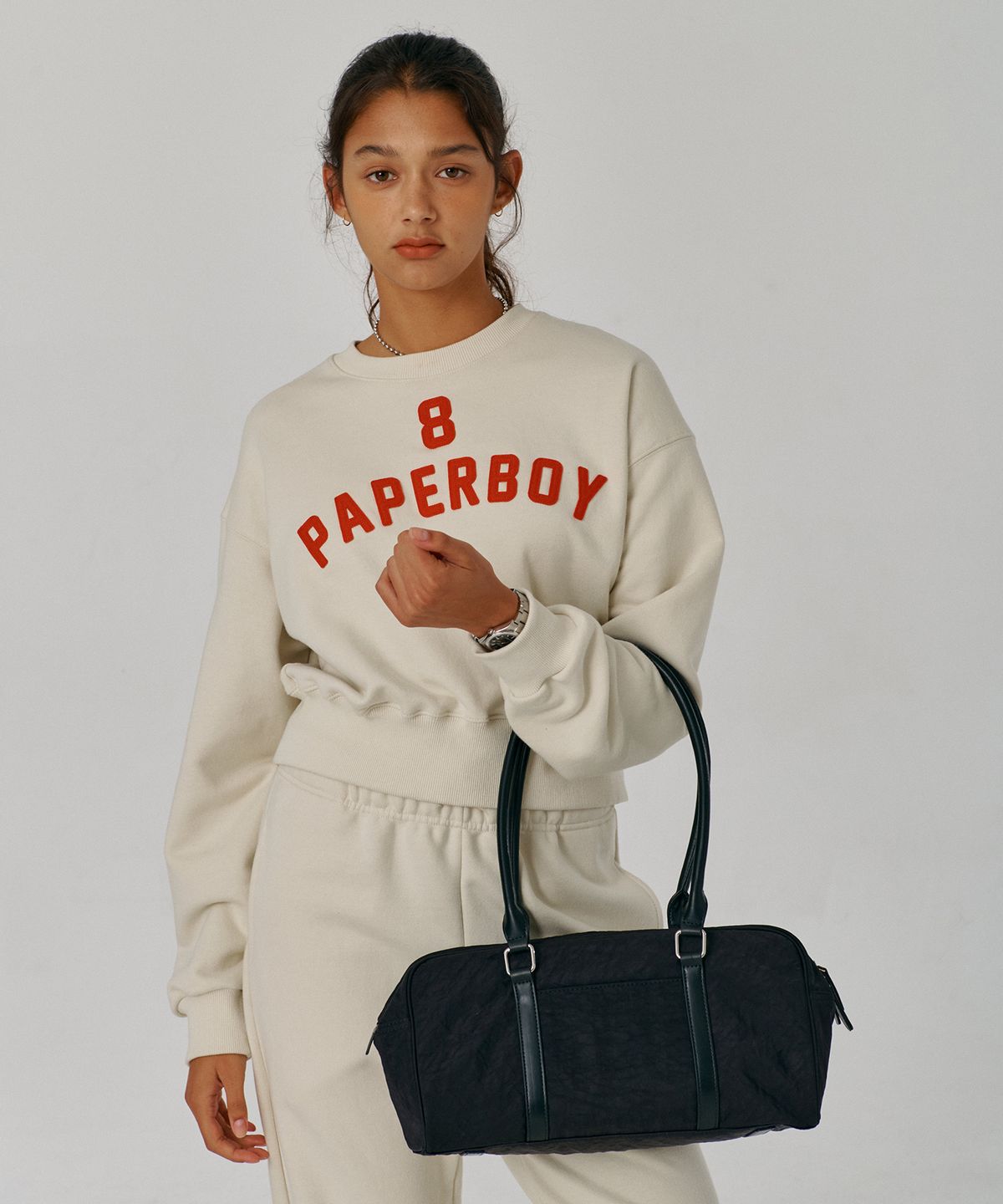 페이퍼보이(PAPERBOY) 스포츠 토트백-블랙