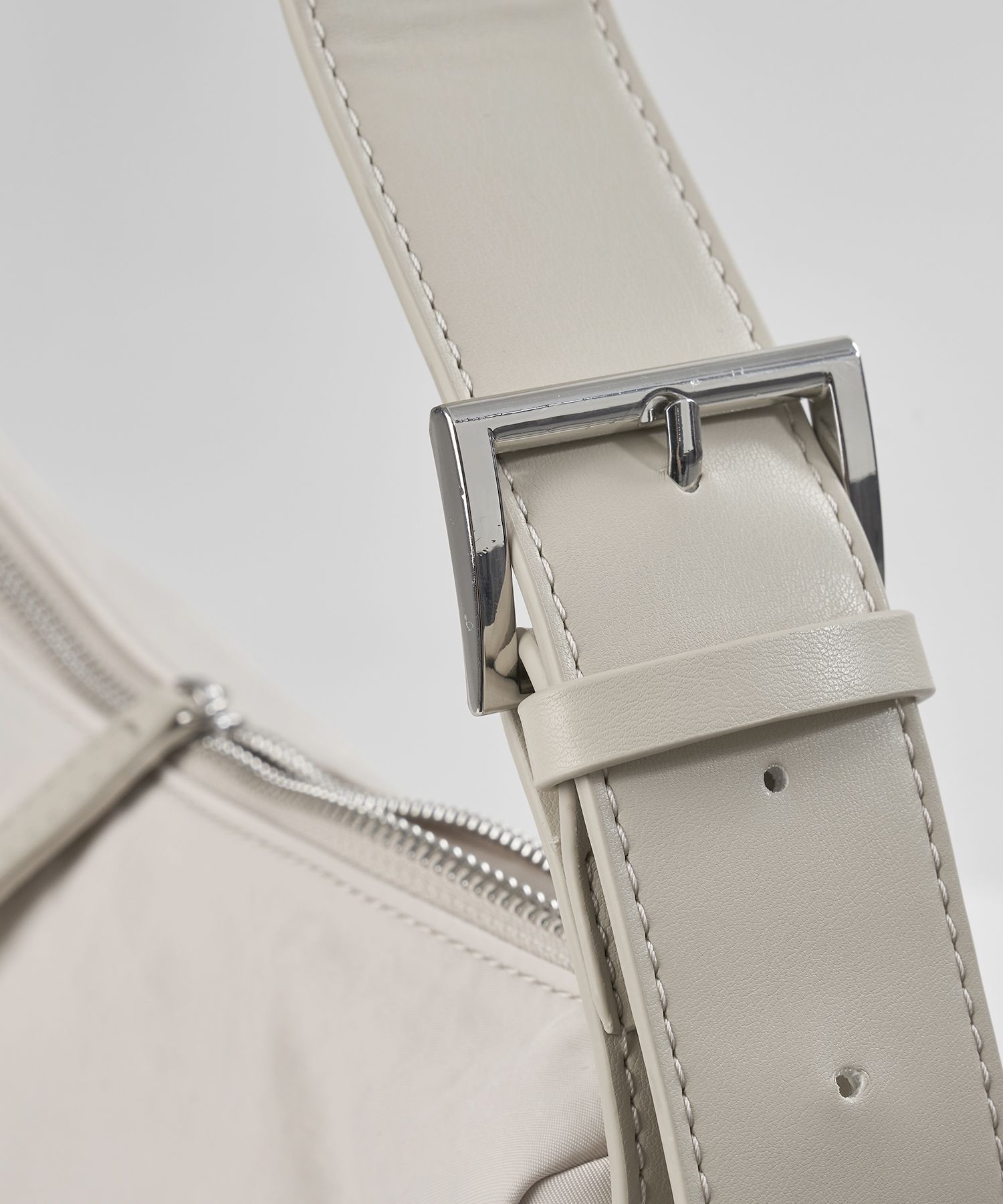 MUSINSA | PAPERBOY Half Moon Shoulder Bag - Beige