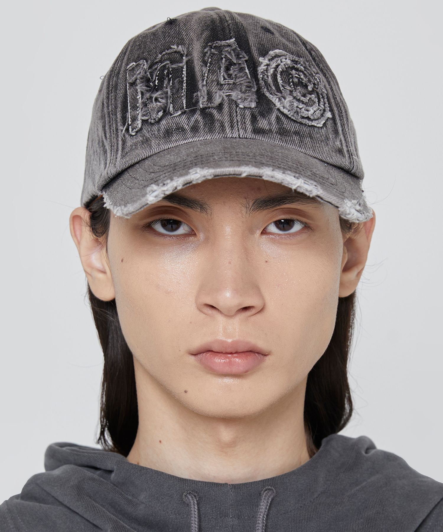 MUSINSA | MILLO ARCHIVE Warding Denim Ball Cap [Washed Black]