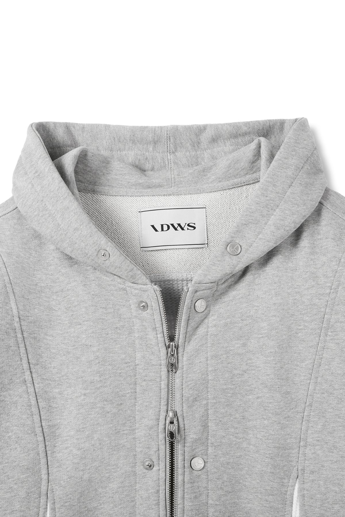아이돈워너셀(IDWS) Contrast Mix Hoodie Zip-Up Gray