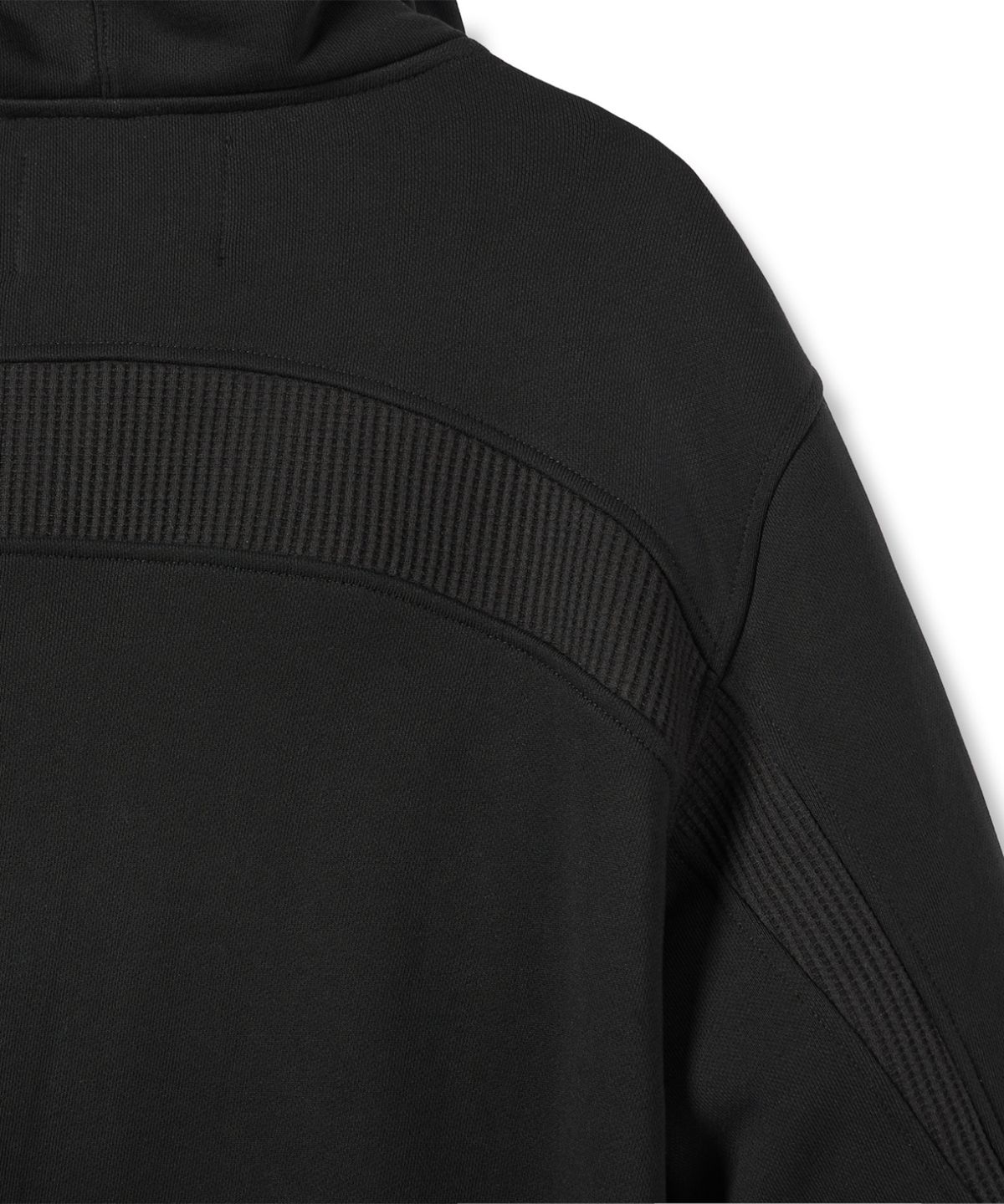 아이돈워너셀(IDWS) Contrast Mix Hoodie Zip-Up Black