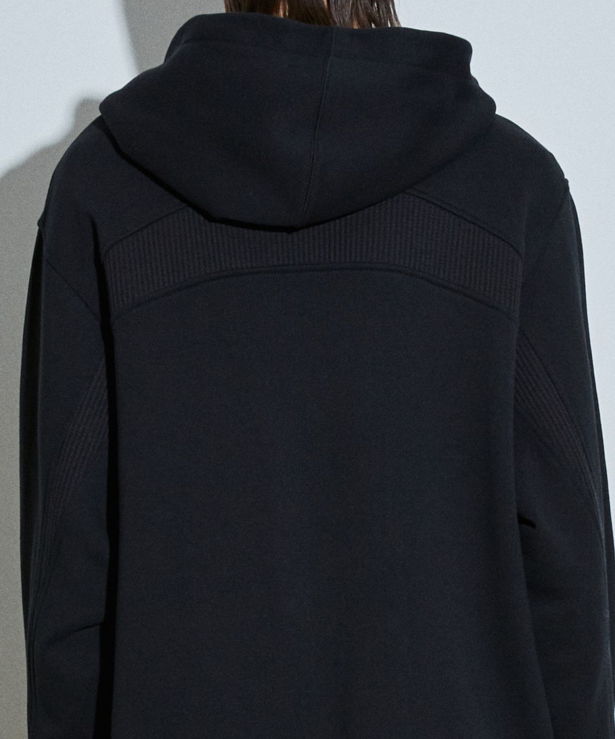 아이돈워너셀(IDWS) Contrast Mix Hoodie Zip-Up Black
