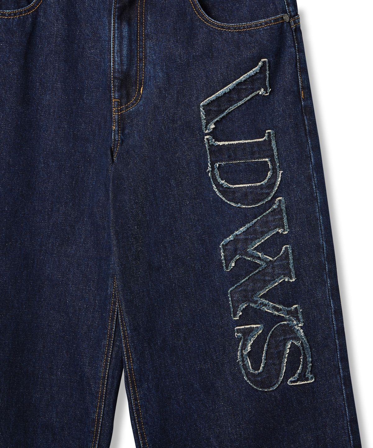 아이돈워너셀(IDWS) Applique Chasser Denim Pants Indigo