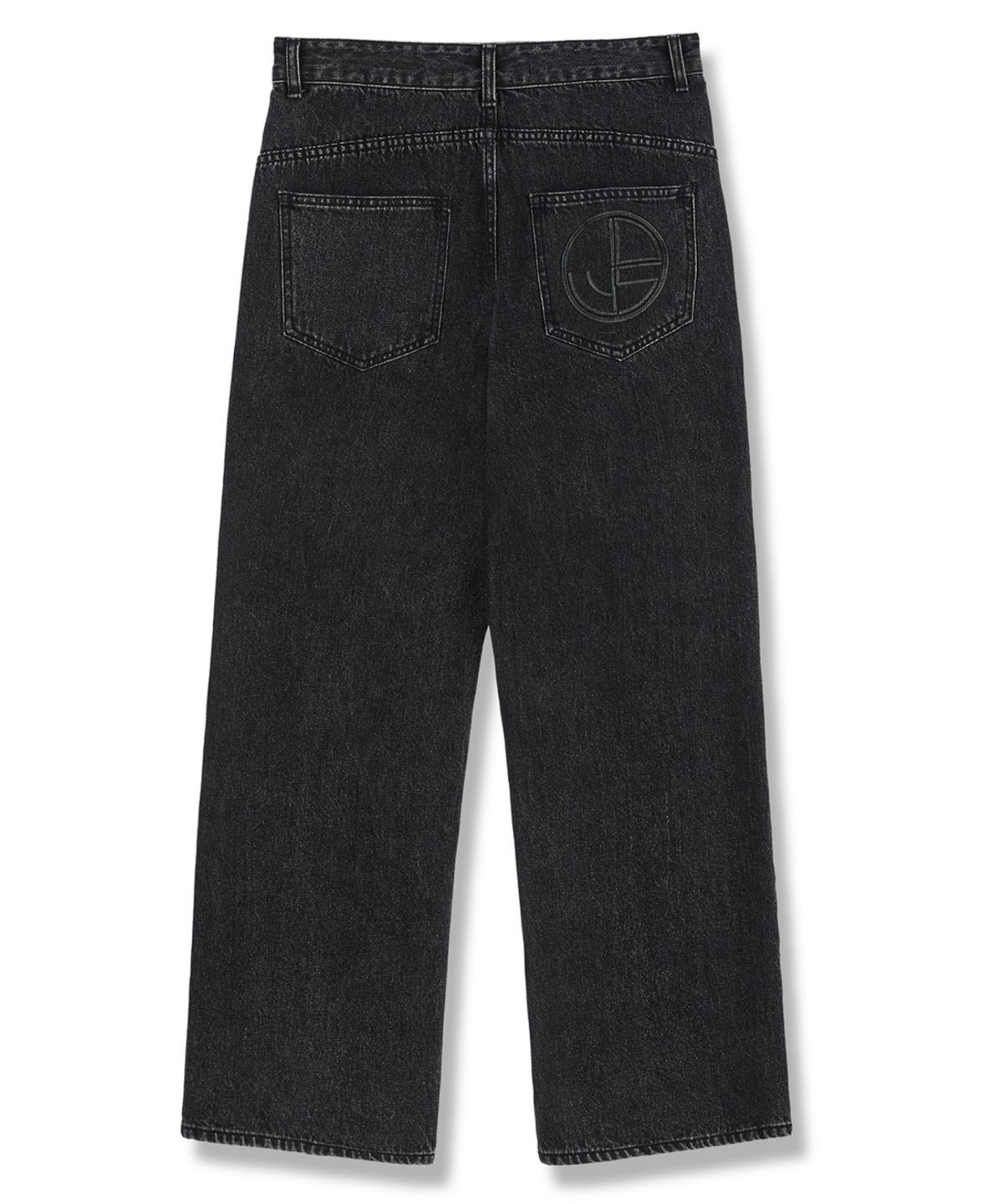 아이돈워너셀(IDWS) Applique Chasser Denim Pants Black
