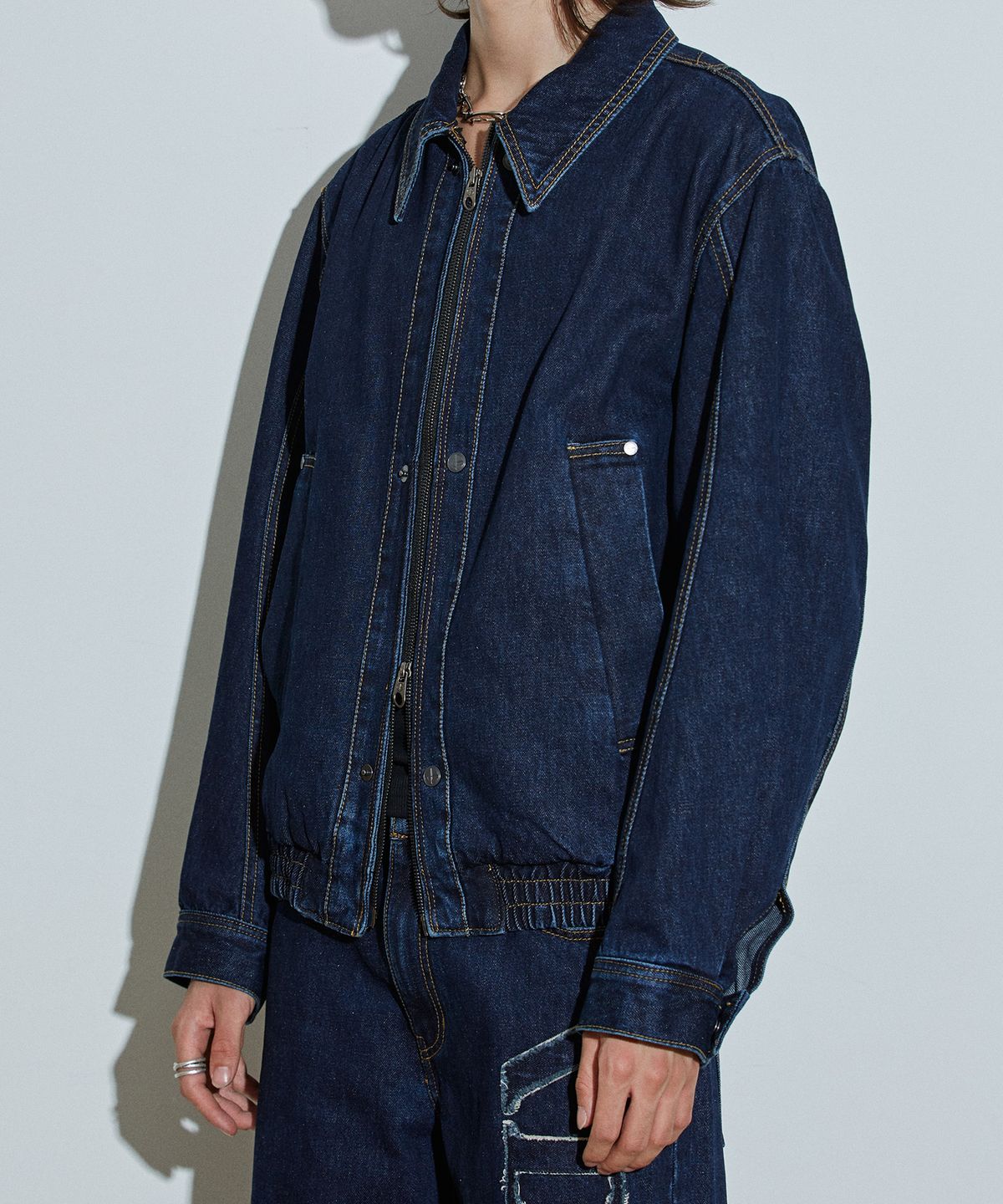 아이돈워너셀(IDWS) Applique Chasser Denim Jacket Indigo
