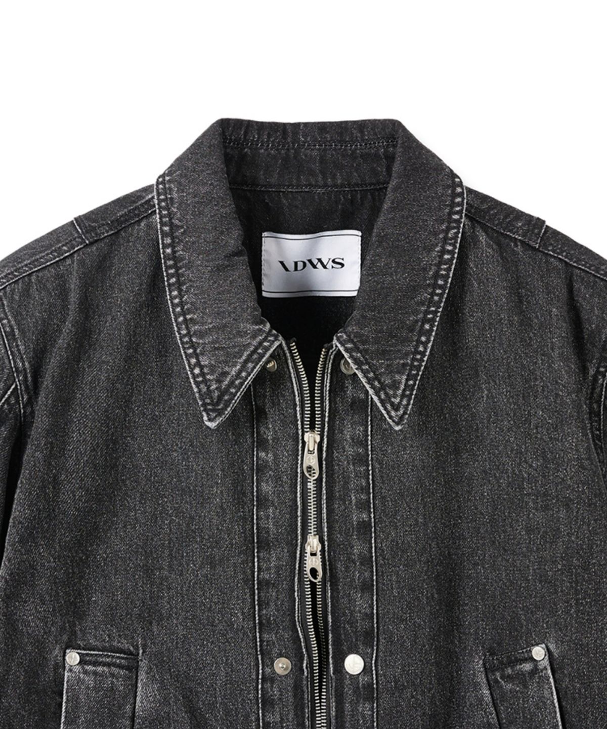 아이돈워너셀(IDWS) Applique Chasser Denim Jacket Black