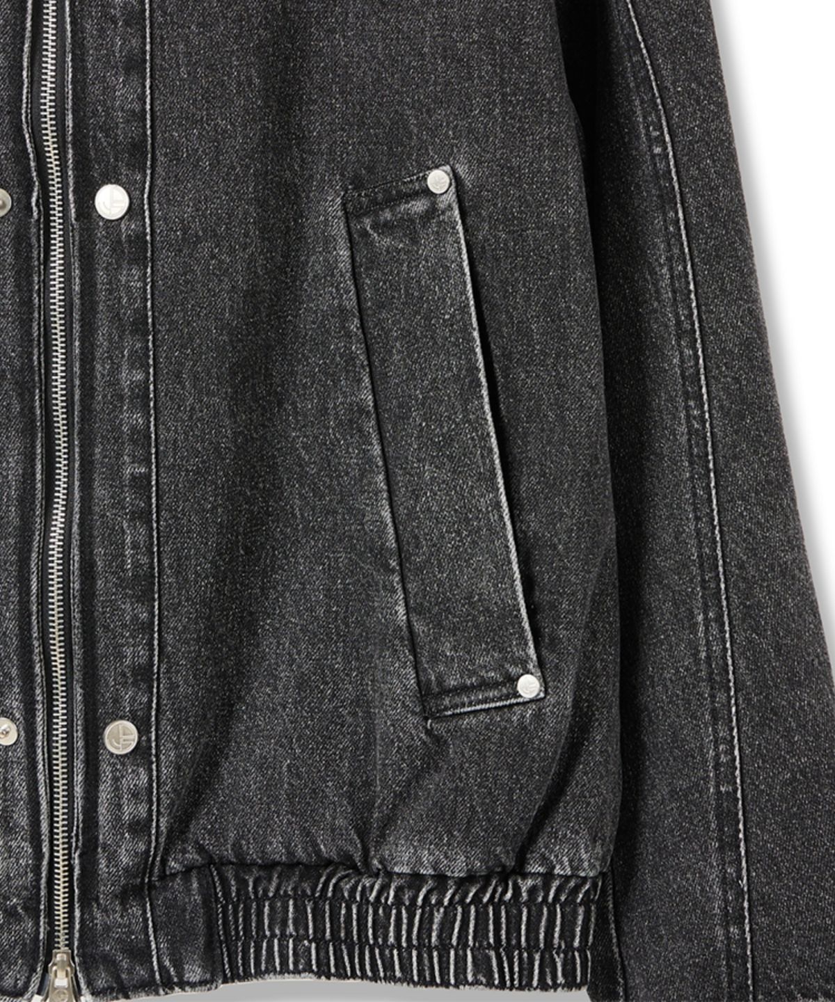 아이돈워너셀(IDWS) Applique Chasser Denim Jacket Black
