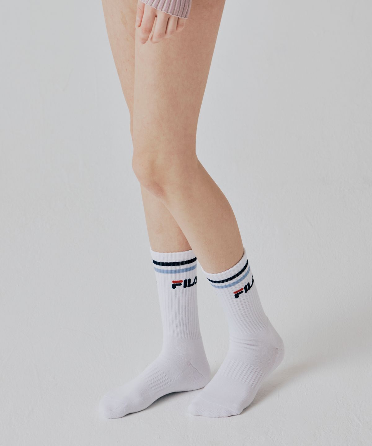휠라 골프(FILA GOLF) 투 라인 쿠션 크루 5PACK (2colors)